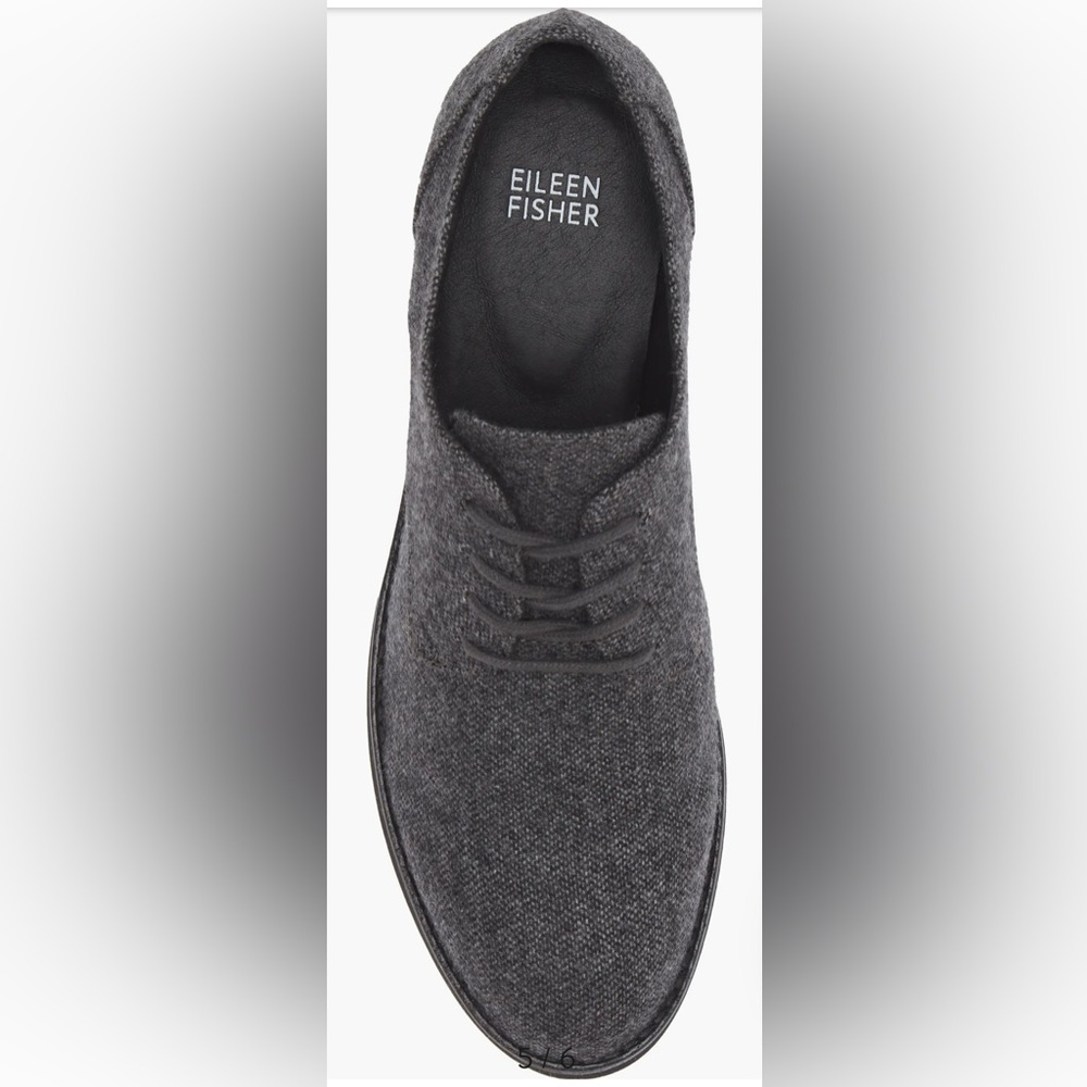 *NEW* Eileen Fisher Womens Size 11M Judd Derby in Graphite Herringbone B101 - Picture 4 of 8